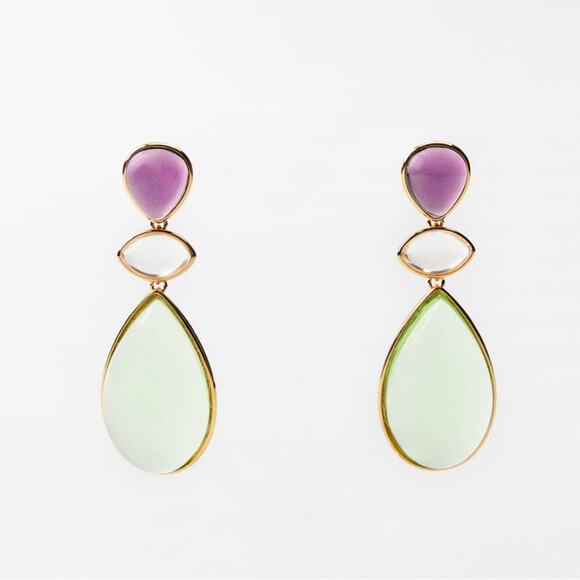 Zara Jewelry - NWT- ZARA  GOLDEN TEARDROP DANGLE EARRINGS